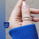 انگشتر دو لاین نگینی