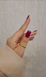انگشتر رینگ ساده و استیل طلایی✨️ - Image 2