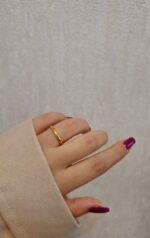 انگشتر رینگ ساده و استیل طلایی✨️