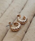 گوشواره حلقه ای طلایی ژوپینگ - Image 2