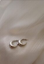 گوشواره دفرمه نقره ای✨️ - Image 3